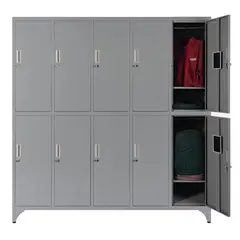 MALETEK - Locker Metálico MK5-02 10 Puertas Porta Candado.