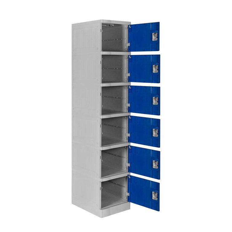 Locker ABS LP1-06 Con Llave Doble Puerta Color Azul.