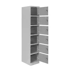 MALETEK - Locker ABS LP1-06 Con Llave Doble Puerta Color Gris