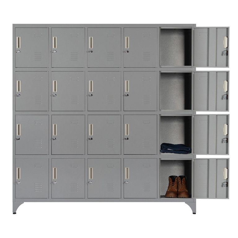 Locker Metálico MK5-04 20 Puertas Porta Candado.