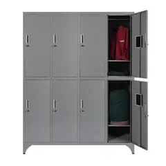 MALETEK - Locker Metálico MK4-02 8 Puertas Porta Candado