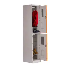 MALETEK - Locker ABS LP1-02 Con Llave Doble Puerta Color Anaranjado