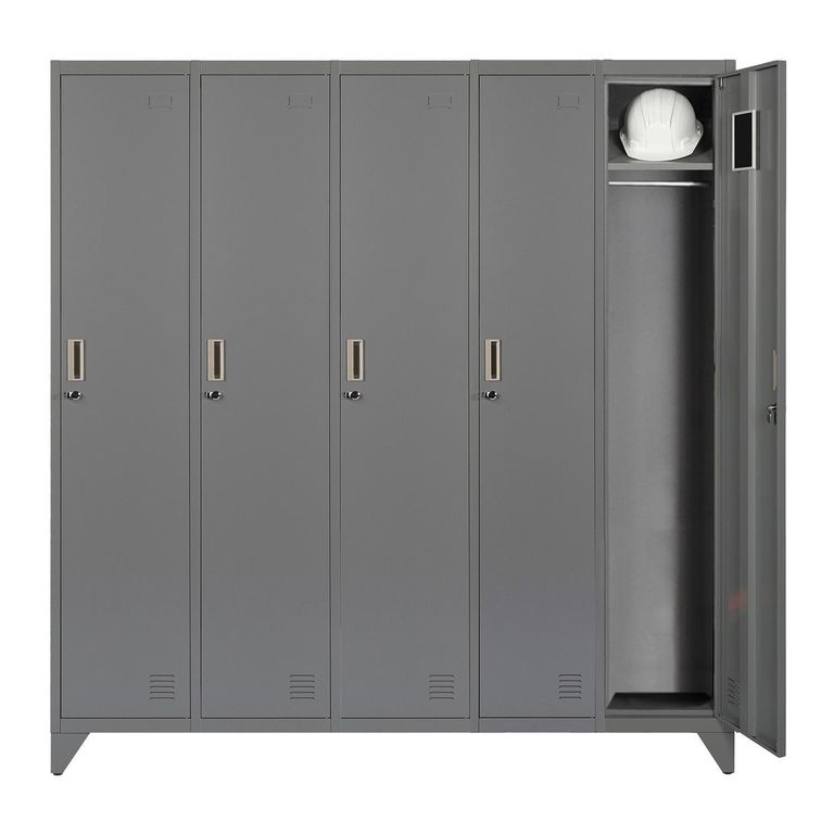 Locker Metálico MK5-01 5 Puertas Porta Candado.