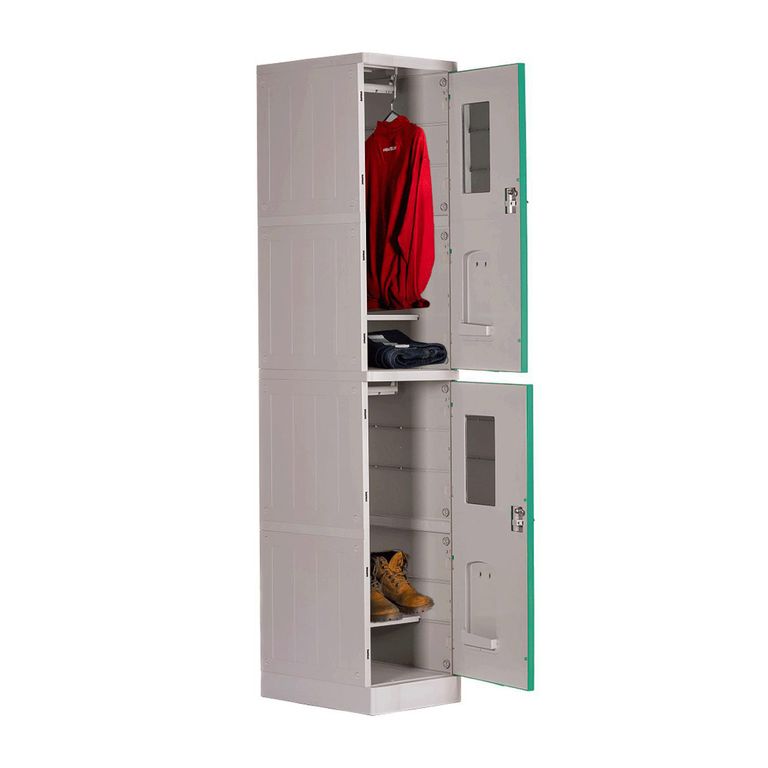 Locker ABS LP1-02 Con Llave Doble Puerta Color Verde.