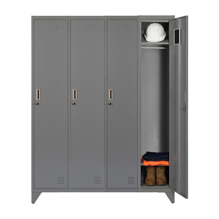Locker Metálico MK4-01 4 Puertas Porta Candado.