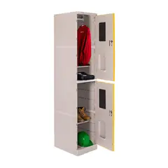 MALETEK - Locker ABS LP1-02 Con Llave Doble Puerta Color Amarillo