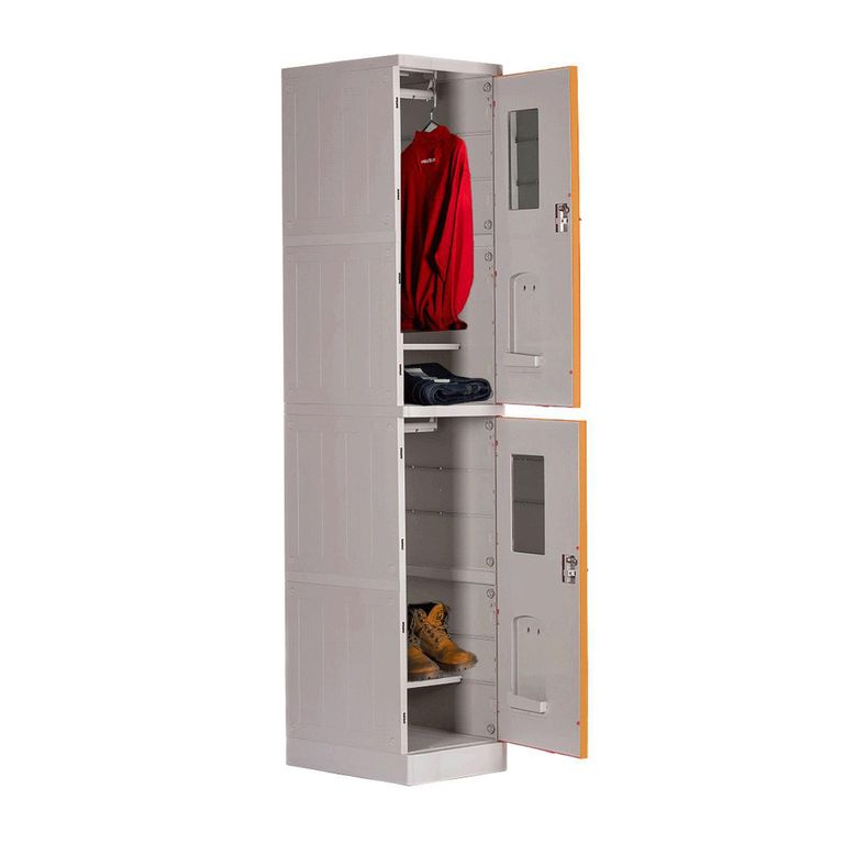 Locker ABS LP1-02 Con Llave 4 Divisiones Color Beige.