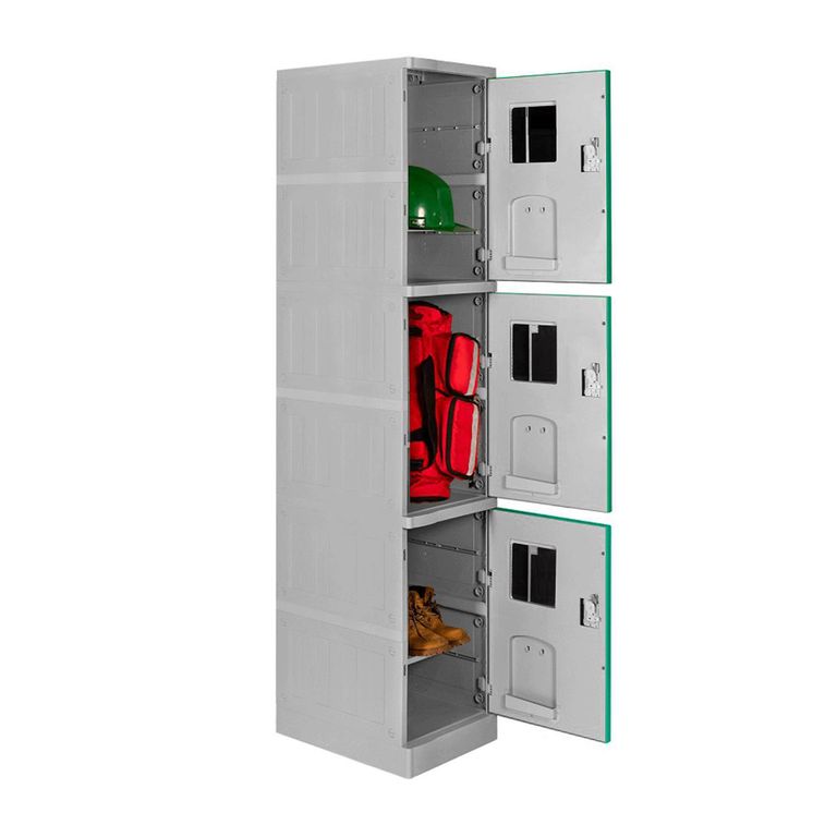 Locker ABS LP1-03 Con Llave Doble Puerta Color Verde.