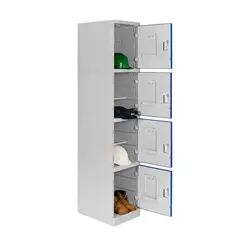 MALETEK - Locker ABS LP1-04 Con Llave Doble Puerta Color Azul.