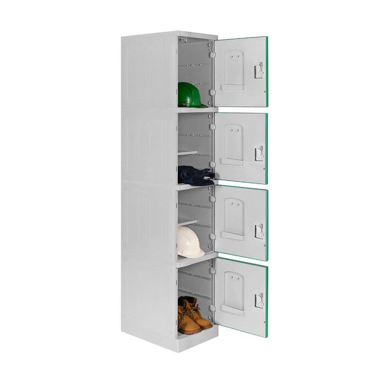 Locker ABS LP1-04 Con Llave Doble Puerta Color Verde.