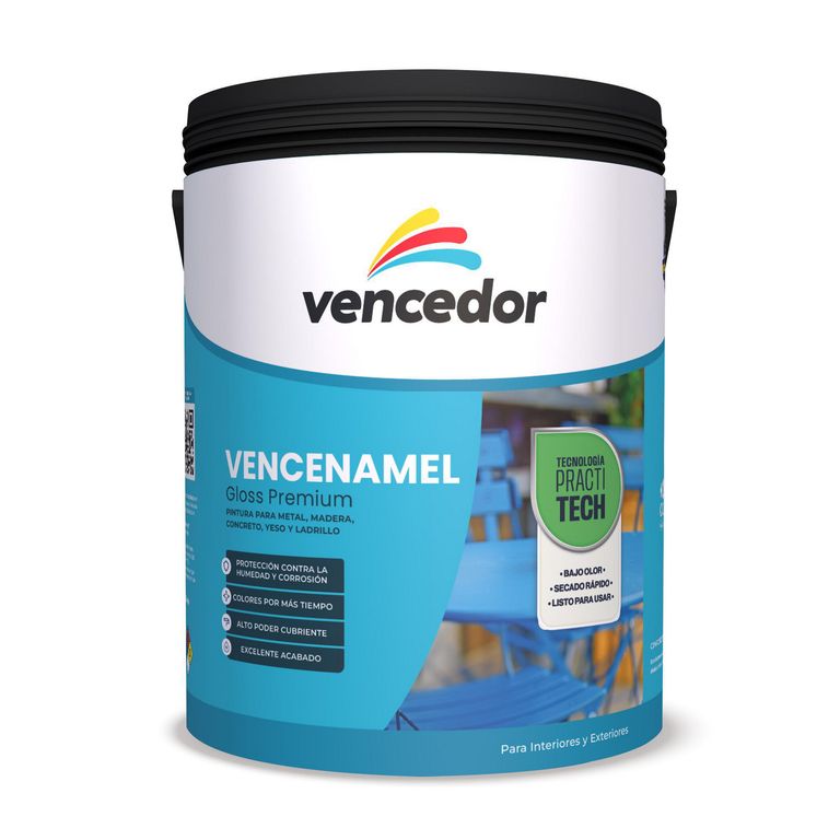 Gloss Vencedor Practitech Negro Mate 3.6 Litros.