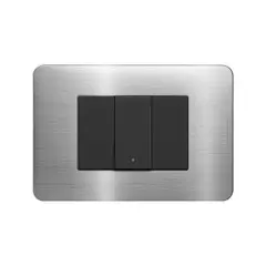 BTICINO - Interruptor Simple Acero Negro