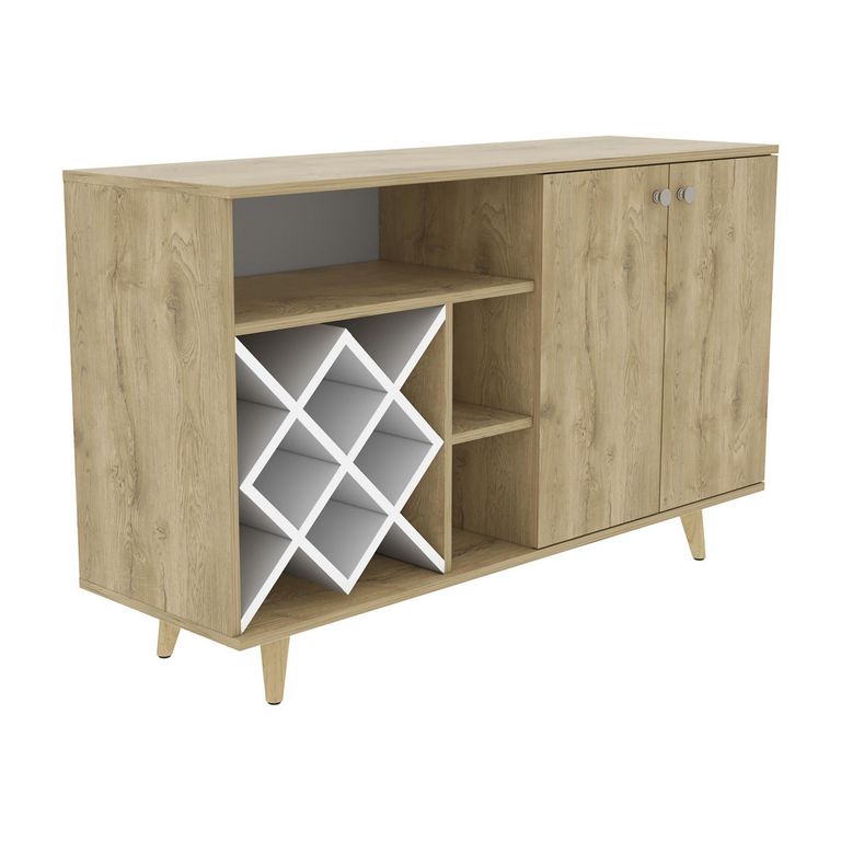 Bar Bajo 120x73.6x38cm Macadamia/Blanco.