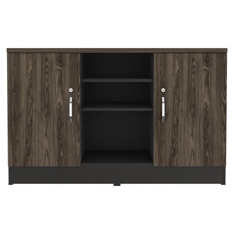 Archivador Home Office 75.7x120x45.5cm Coñac/Negro.