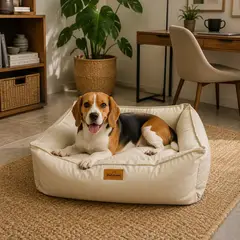 PETIZOOS - Sofá Verano para perro para raza pequeña / mediana 60 x 70 x 20 cm color Beige