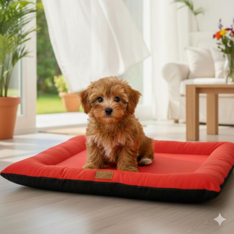 Colchoneta Verano para perro raza pequeña 63 x 48 x 8 cm color Rojo.
