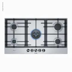 BOSCH - Encimera Gas Natural 5 Platos Acero PCR9A5B90 INOX