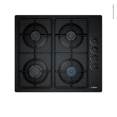 BOSCH - Encimera Gas Natural 4 Platos Negro POP6B6B80 NG
