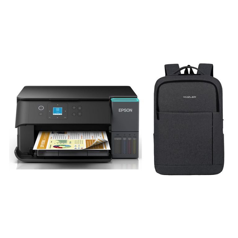 Impresora Multifuncional Ecotank L4360 WiFi Duplex + Mochila Ligera 20 Litros Negro
