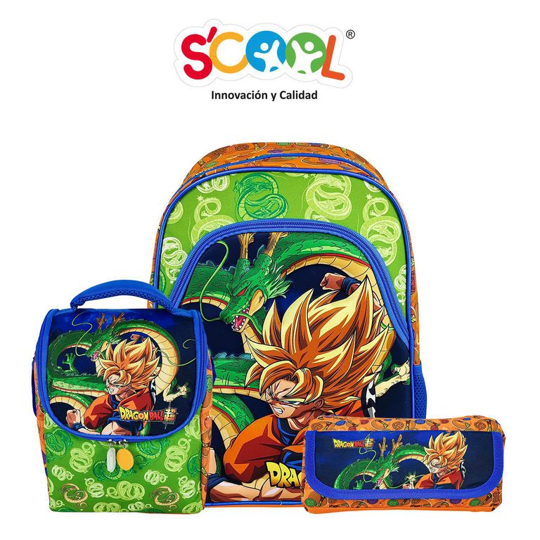 Mochila Niño Set 3 Piezas Dragon Ball