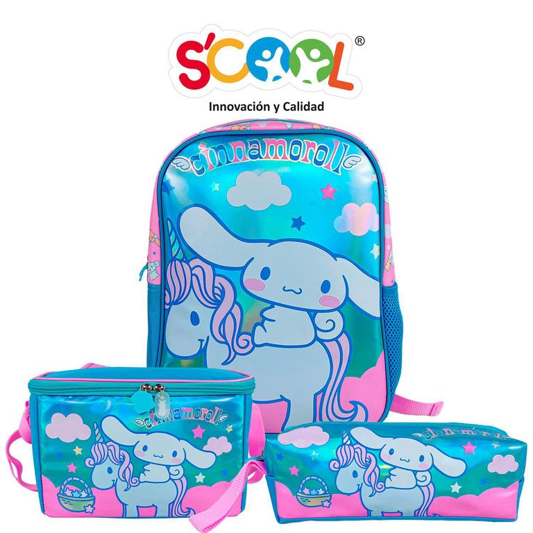 Mochila Niña Set 3 Piezas Cinnamoroll