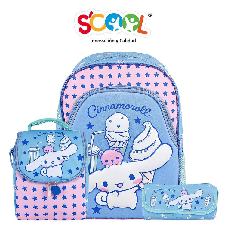 Mochila Niña Set 3 Piezas Cinnamoroll