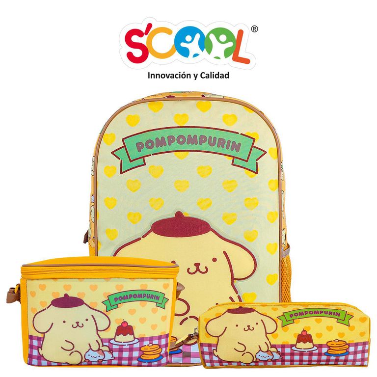 Mochila Niña Set 3 Piezas Pompompurin