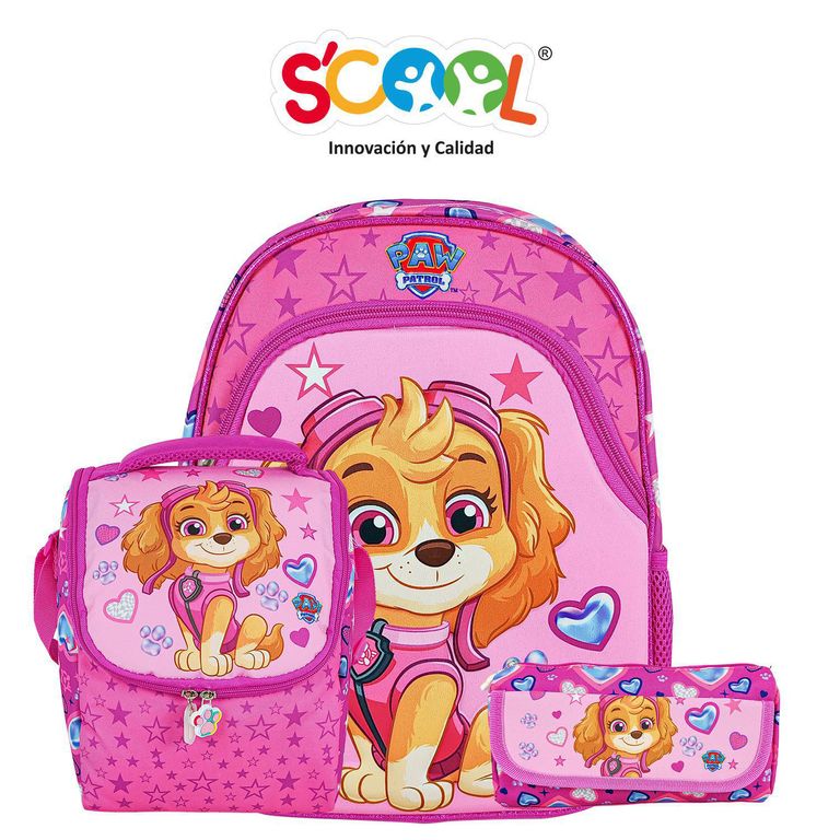 Mochila Niña Set 3 Piezas Paw Patrol
