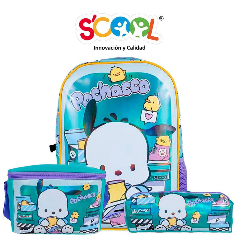 Mochila Niña Set 3 Piezas Pochacco