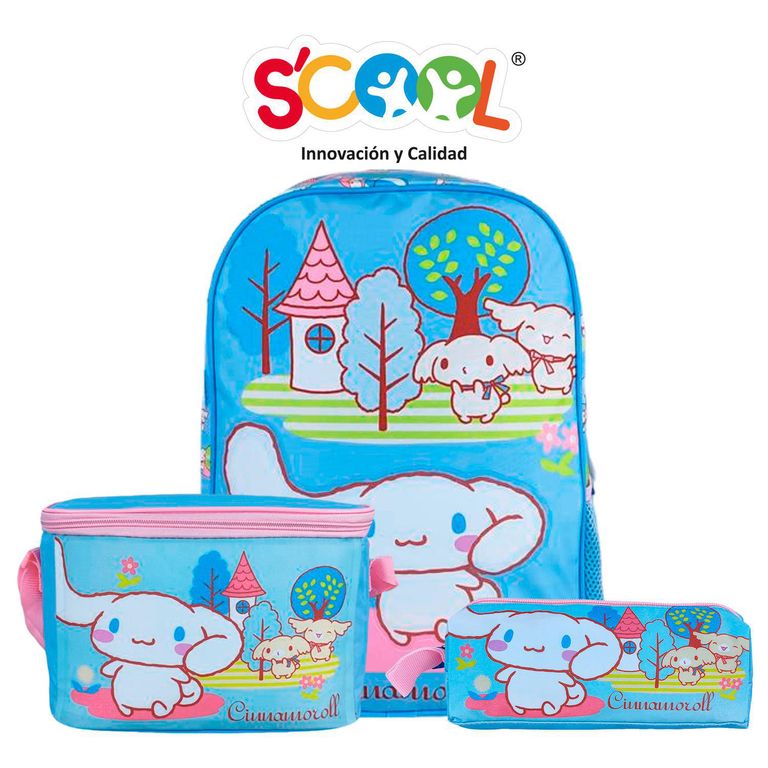 Mochila Niña Set 3 Piezas Cinnamoroll