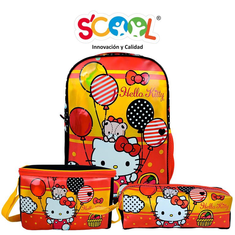 Mochila Niña Set 3 Piezas Hello Kitty