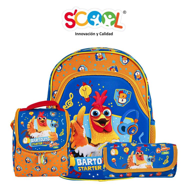 Mochila Niño Set 3 Piezas La Granja de Zenon