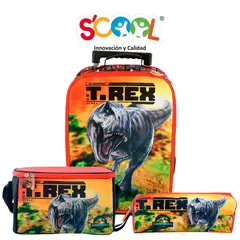 SCOOL - Maleta Niño Set 3 Piezas Jurassic World