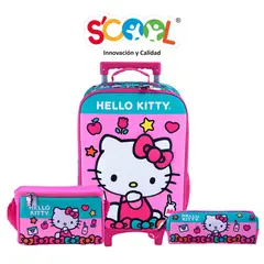 SCOOL - Maleta Niña Set 3 Piezas Hello Kitty
