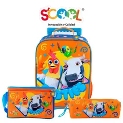 SCOOL - Maleta Niño Set 3 Piezas La Granja de Zenon