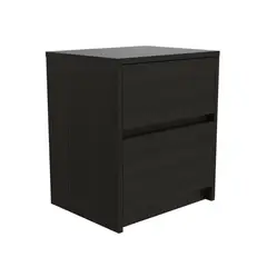 TUHOME - Velador Trivor 2 Cajones 40x47.2x32cm Wengue.