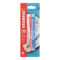 STABILO - Lapiceros Marathon Blister 2und Azul y Rojo.