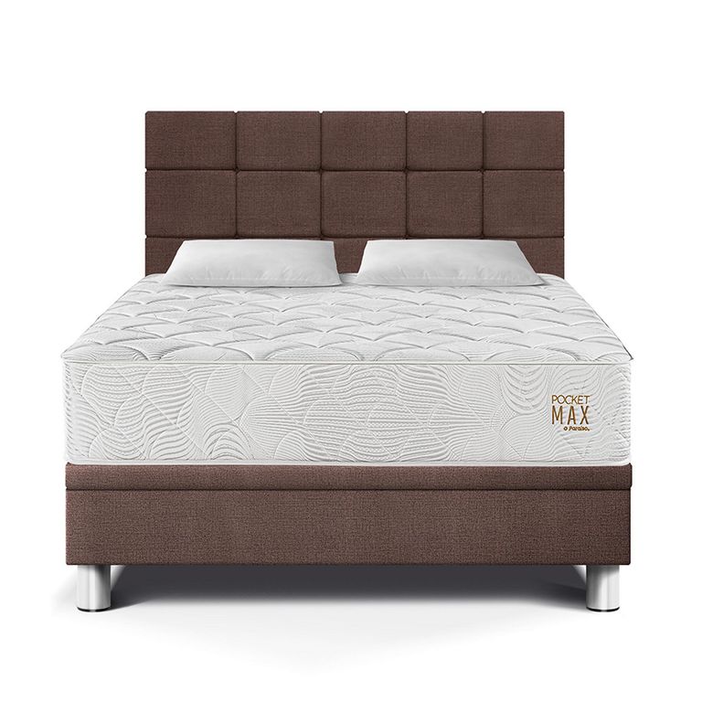Dormitorio Boxet Blocks Pocket Max Queen Chocolate