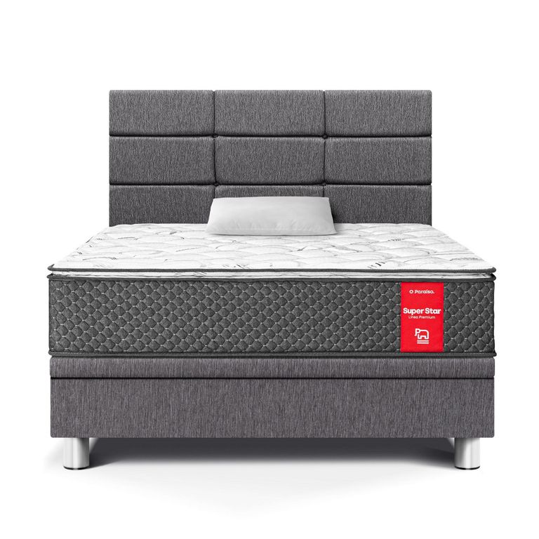 Dormitorio Boxet Blocks Super Star 1.5 Plazas Gris