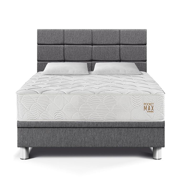 Dormitorio Boxet Blocks Pocket Max 2 Plazas Gris