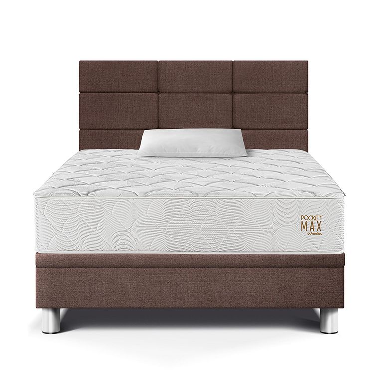 Dormitorio Boxet Blocks Pocket Max 1.5 Plazas Chocolate