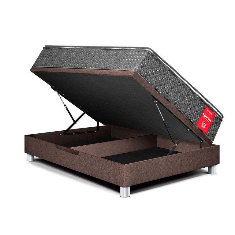 Cama Boxet Super Star 1.5 Plazas Chocolate