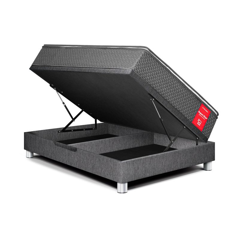 Cama Boxet Super Star 2 Plazas Gris