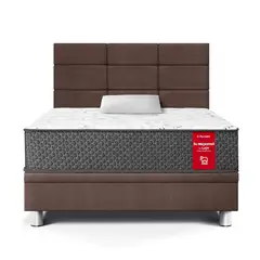 PARAISO - Dormitorio Boxet Blocks Su Majestad 1.5 Plazas Chocolate