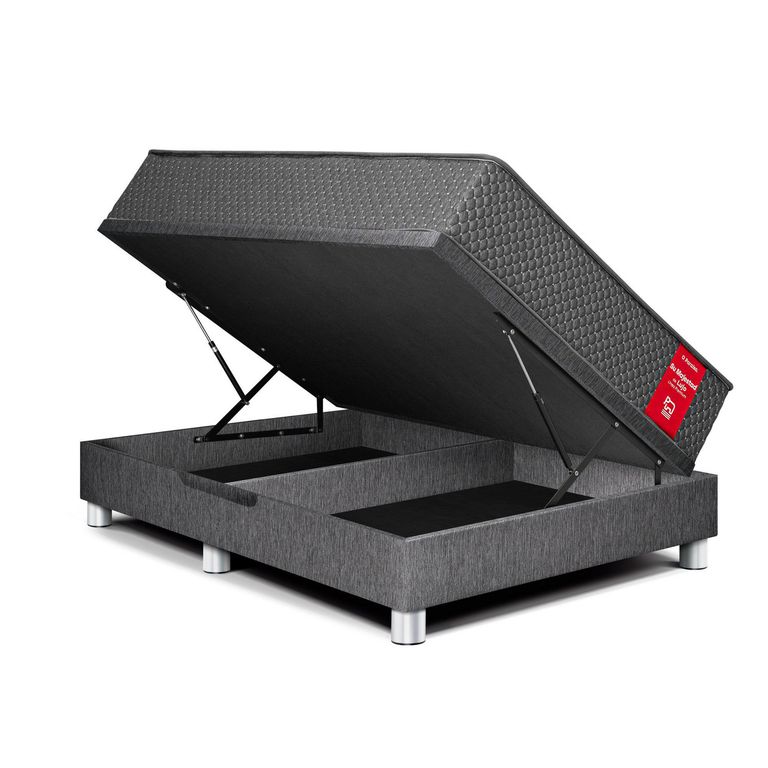 Cama Boxet Su Majestad Queen Gris
