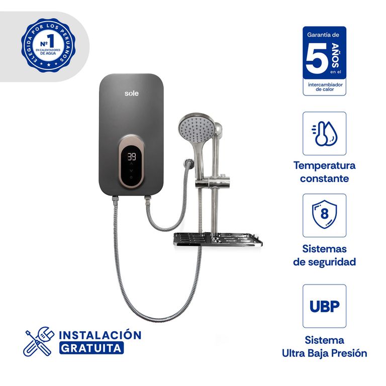 Rapiducha Eléctrica Sole Prime Temp-Pro 5500W con Accesorios