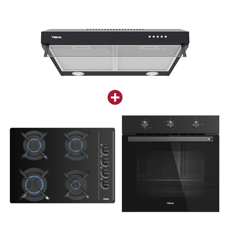 Combo Cocina Encimera BK 64003 + Campana Extractora CX62120 + Horno Multifunción HSB6150