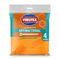 VIRUTEX - Paño Absorbente Ultra Antibacterial x4