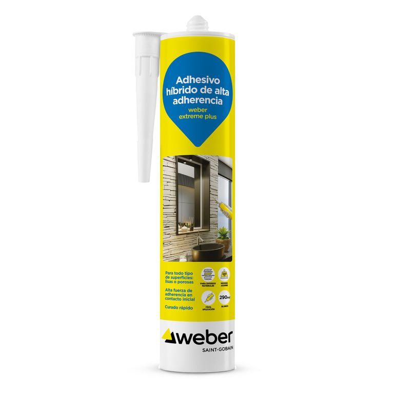 Adhesivo Híbrido Weber Extreme Plus Blanco 290 ml