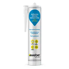 WEBER - Adhesivo Híbrido Transparente Weber Ultra Clear 290 ml